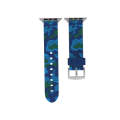For Apple Watch Series 3 & 2 & 1 42mm Fashion Camouflage Pattern Silicone Watch Band(Blue)