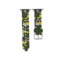 For Apple Watch Series 3 & 2 & 1 42mm Fashion Camouflage Pattern Silicone Watch Band(Green)