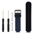 Two-colour Silicone Sport Watch Band for Garmin Forerunner 230 / 235 / 620 / 630 / 735XT(Black Blue)
