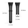 Silicone Sport Watch Band for POLAR M400 / M430(Black)