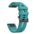 Quick Removable Silicone Watch Band for Fenix 5 22mm(Blue Green)