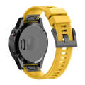 Quick Removable Silicone Watch Band for Fenix 5 22mm(Yellow)