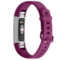 Solid Color Silicone Watch Band for FITBIT Alta / HR(Dark Purple)