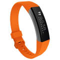 Solid Color Silicone Watch Band for FITBIT Alta / HR, Size: S(Carrot Orange)