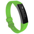 Solid Color Silicone Watch Band for FITBIT Alta / HR, Size: S(Green)