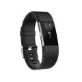 Diamond Pattern Adjustable Sport Watch Band for FITBIT Charge 2, Size: S, 10.5x8.5cm(Black)