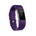 Diamond Pattern Adjustable Sport Watch Band for FITBIT Charge 2, Size: S, 10.5x8.5cm(Dark Purple)