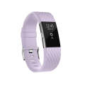 Diamond Pattern Adjustable Sport Watch Band for FITBIT Charge 2, Size: S, 10.5x8.5cm(Light Purple)