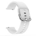 Smart Watch Electroplated Buckle Watch Band for Galaxy Watch Active(White)