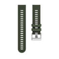 Smart Watch Silicone Watch Band for Garmin Forerunner 245(Army Green)