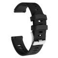 Smart Watch Silicone Watch Band for Garmin Forerunner 245(Black)