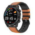 ET310 1.39 inch IPS Screen IP67 Waterproof Leather Band Smart Watch, Support Body Temperature Mon...