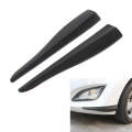 1 Pair Car Solid Color Silicone Bumper Strip, Style: Short (Black)