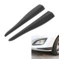 1 Pair Car Carbon Fiber Silicone Bumper Strip, Style: Short (Black)