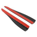 1 Pair Car Carbon Fiber Silicone Bumper Strip, Style: Short (Black)