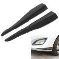 1 Pair Car Solid Color Silicone Bumper Strip, Style: Long (Black)