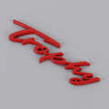 Car TROPHY Personalized Aluminum Alloy Decorative Stickers, Size: 11.5x2.5x0.35cm (Red)