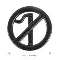 Car No Smoking Sign Personalized Aluminum Alloy Decorative Sticker, Size: 5 x 0.33cm (Black)