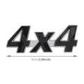 Car Number 4 x 4 Personalized Aluminum Alloy Decorative Sticker, Size: 9 x 3.5 x 2.3cm (Black)