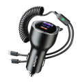 BW25 290W 2 in 1 Charging Cable & USB+USB-C / Type-C Dual Port Car Charger