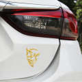 Car Devil Aluminum Alloy Personalized Decorative Stickers, Size:7x5x0.4cm (Gold)