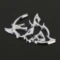 Car Devil Aluminum Alloy Personalized Decorative Stickers, Size:7x5x0.4cm (Silver)