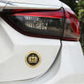 Car Diamond Crown Aluminum Alloy Personalized Decorative Stickers, Small Size:4.8x0.7cm (Gold)