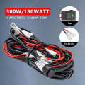 H0009 Off-road Vehicle 300W 4 in 1 Round Waterproof Switch Light Wiring Harness