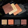 Car Multifunctional Sun Visor Card Holder Bill Storage Card Bag (Brown)