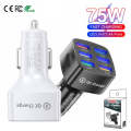 BK-360 6 in 1 QC3.0+3.1A USB luminescent Car Charger (Black)