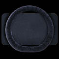 D Style Car Universal Self Heating Plush Warm Anti-skid Steering Wheel Cover, Diameter: 38cm (Black)