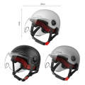 BY-1292 Unisex Motorcycle Frosted Protective Short Mirror Half Helmet (Grey)