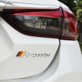Car Germany Flag Style Power Metal Personalized Decorative Stickers, Size: 14x3x0.3cm (Silver)