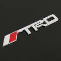 Car TRD Pattern Metal Personalized Decorative Stickers, Size: 14.8x2.8x0.3cm (Silver)