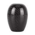 Car Carbon Fiber Pattern Gear Shift Knob Short Style Duck Egg Type Automatic Gear Head (Black)