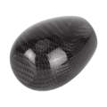 Car Carbon Fiber Pattern Gear Shift Knob Short Style Duck Egg Type Automatic Gear Head (Black)