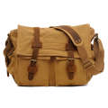 AUGUR 2138 Men Casual Canvas Shoulder Messenger Crossby Bag (Khaki)