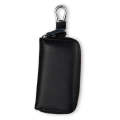 9092 Business Style Multifunctional Genuine Leather Zipper Car Key Bag(Black)