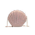 Shell Shape Fashion Sequined Single Shoulder Crossbody Bag (Pink)