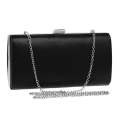 Women Fashion Banquet Party Square Handbag Single Shoulder Crossbody Bag (Black)