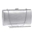 Women Fashion Banquet Party Square Handbag Single Shoulder Crossbody Bag (Silver)