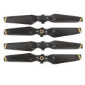 2 Pairs 4730F Foldable Quick-Release CW / CCW Propellers for DJI Spark(Gold)