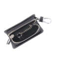 Universal Leather Carbon Fiber Texture Waist Hanging Zipper Wallets Key Holder Bag (No Include Ke...