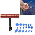 19 in 1 Auto Repair Body Tool Kit Paintless Dent Repair Hail Removal Small Red T Bar Slide Hammer...