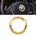 Aluminium Alloy Steering Wheel Decoration Ring Cover Sticker for BMW(Gold)