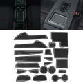 Car Water Cup Gate Slot Mats Plastic White Luminous Anti-Slip Interior Door Pad for Mazda CX-5 2015