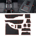 Car Water Cup Gate Slot Mats Plastic Red Anti-Slip Interior Door Pad for Mercedes-Benz GLA200