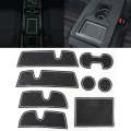 Car Water Cup Gate Slot Mats Plastic White Luminous Anti-Slip Interior Door Pad for Toyota Highla...
