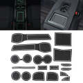 Car Water Cup Gate Slot Mats Plastic White Luminous Anti-Slip Interior Door Pad for Nissan X-trai...