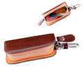 Universal Leather Wood Grain Texture Waist Hanging Zipper Wallets Key Holder Bag (No Include Key)...